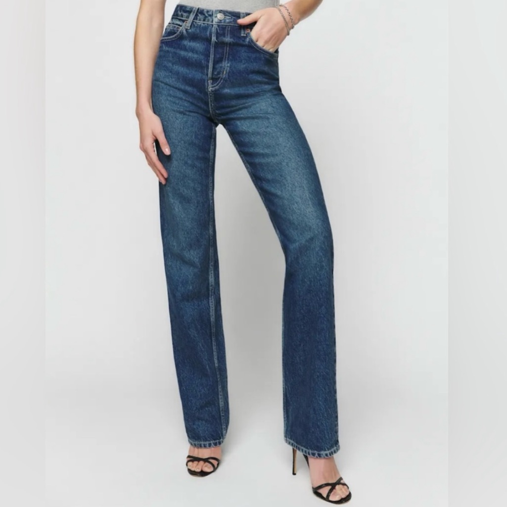 Reformation Cynthia High Rise Straight Jeans Size 34